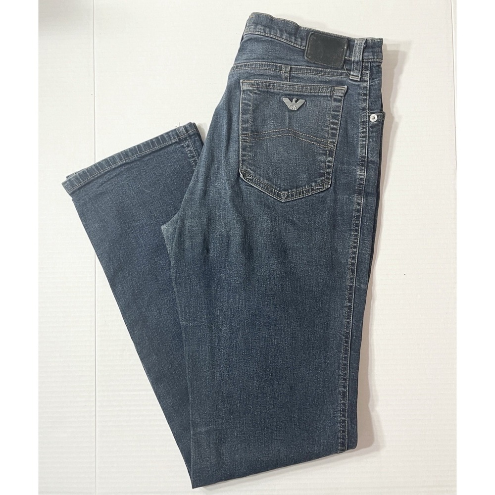 Armani Jeans‎ Women's 29 Blue Straight Leg Vintage Y2K Quiet Luxury Stretch